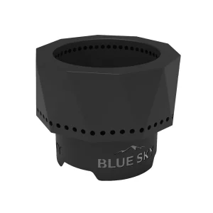 Blue Sky Outdoor Living Ridge Portable Steel Smokeless Fire Pit with Carrying Bag, Firewood and/or Wood Pellet Burning
