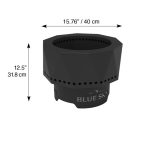 Blue Sky Outdoor Living Ridge Portable Steel Smokeless Fire Pit with Carrying Bag, Firewood and/or Wood Pellet Burning