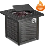 TACKLIFE Outdoor Heating, Propane Fire Pit Table, 28in 50,000 BTU - GFP01