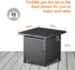 TACKLIFE Outdoor Heating, Propane Fire Pit Table, 28in 50,000 BTU - GFP01