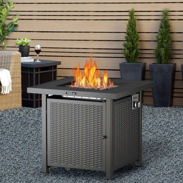 TACKLIFE Outdoor Heating, Propane Fire Pit Table, 28in 50,000 BTU - GFP01