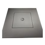 Mainstays 28" Square 50000 BTU Propane Gas Fire Pit Table with Lava Rocks, Metal Lid and Protective Cover
