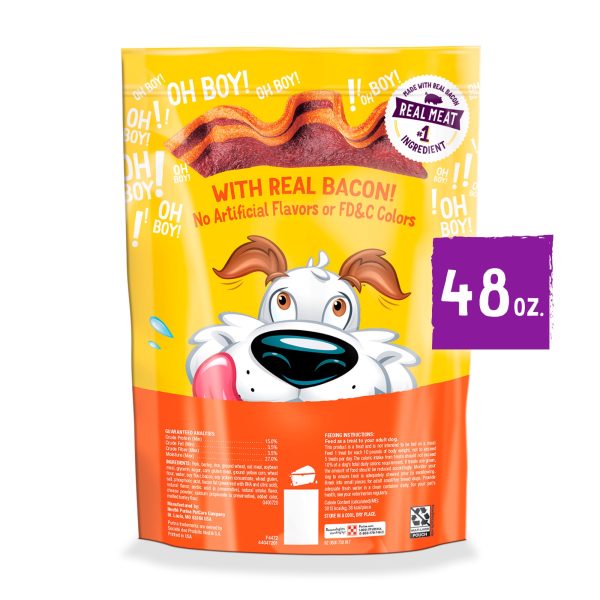 Purina Beggin' Bacon & Cheese Flavor Treats for Dogs, 48 oz Pouch