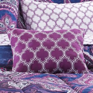 Purple Medallion 8 Piece Bed in a Bag Comforter Set Image 2