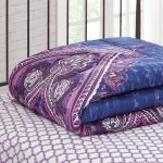Mainstays Purple Medallion 8 Piece Bed in a Bag Comforter Set With Sheets, Queen