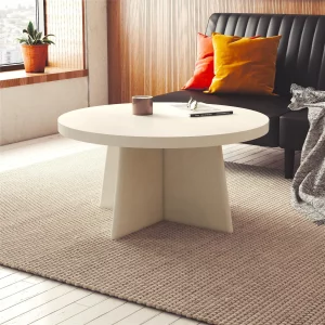 Queer Eye Liam Round Coffee Table, Plaster