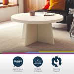 Queer Eye Liam Round Coffee Table, Plaster