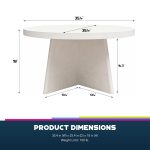 Queer Eye Liam Round Coffee Table, Plaster