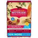 Rachael Ray Nutrish Natural Premium Dry Dog Food, Real Beef, Pea, & Brown Rice Recipe, 15.4 Lbs