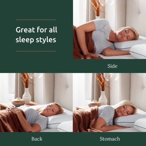 Rest Haven Gel Memory Foam Bed Pillow, Standard, 2 Pack