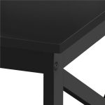 SKONYON Coffee Table Living Room Furniture Table with Storage Shelf, Black