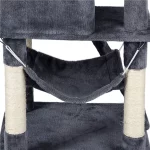 SMILE MART 51" Cat Tree with Hammock and Scratching Post Tower, Dark Gray