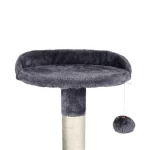 SMILE MART 51" Cat Tree with Hammock and Scratching Post Tower, Dark Gray