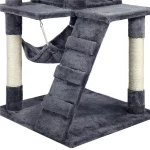 SMILE MART 51" Cat Tree with Hammock and Scratching Post Tower, Dark Gray