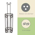 Home Basics Scroll Design Toilet Paper Holder and Dispenser, Bronze