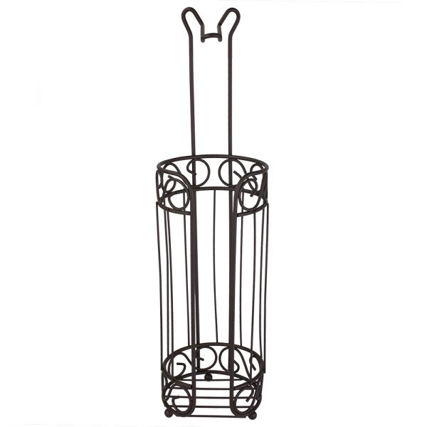 Home Basics Scroll Design Toilet Paper Holder and Dispenser, Bronze