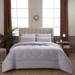 Mainstays Silver 8 Piece Bed in a Bag Comforter Set With Sheets, Queen