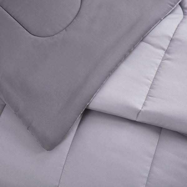 Mainstays Silver 8 Piece Bed in a Bag Comforter Set With Sheets, Queen