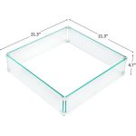 Mellcom 21.3" Square Fire Pit Wind Guard for 32" Fire Table 4.7" High
