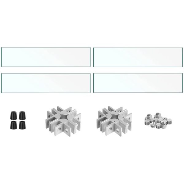 Mellcom 21.3" Square Fire Pit Wind Guard for 32" Fire Table 4.7" High