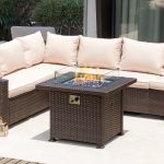 Mellcom 21.3" Square Fire Pit Wind Guard for 32" Fire Table 4.7" High