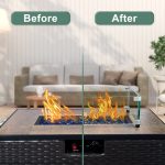 Mellcom 21.3" Square Fire Pit Wind Guard for 32" Fire Table 4.7" High