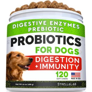 StrellaLab Probiotics for Dogs, 120 Chews