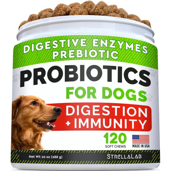 StrellaLab Probiotics for Dogs, 120 Chews