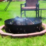 Sunnydaze Outdoor Heavy-Duty Steel Portable Fire Pit Ring with Die-Cut Stars and Moons - 36" - Black