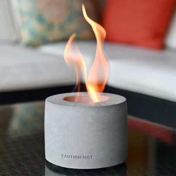 Tabletop Fireplace - Personal Fireplace,Concrete Fire Pit Rubbing Alcohol Indoor Fire Bowl Indoor Smores Maker Mini Fire Pit