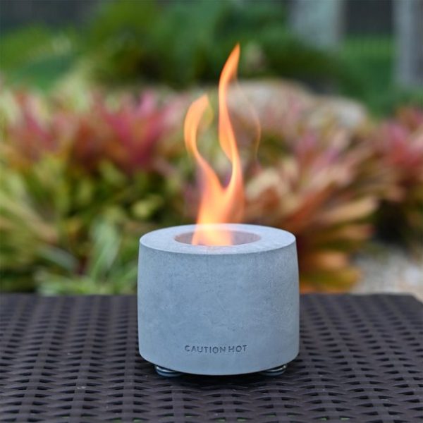 Tabletop Fireplace - Personal Fireplace,Concrete Fire Pit Rubbing Alcohol Indoor Fire Bowl Indoor Smores Maker Mini Fire Pit