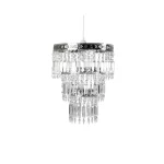Tadpoles Faux-Crystal & Chrome Queen's Crown Pendant Light Shade