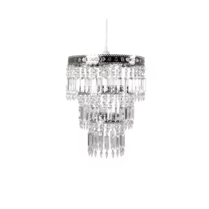 Tadpoles Faux-Crystal & Chrome Queen's Crown Pendant Light Shade