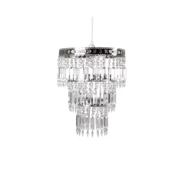 Tadpoles Faux-Crystal & Chrome Queen's Crown Pendant Light Shade