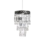 Tadpoles Faux-Crystal & Chrome Queen's Crown Pendant Light Shade