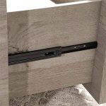 YITAHOME Square Coffee Table with Storage, Coffee Tables for Living Room, Large Table with Drawers for Bedroom,Gold Metal Handle,Grey Wash