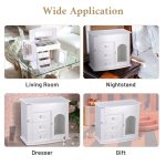 Yescom Wooden Jewelry Box, with Built-in Mirror