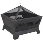 ZENSTYLE Barrone Fire Pit Outdoor Patio Stove Firepit Brazier Fireplace