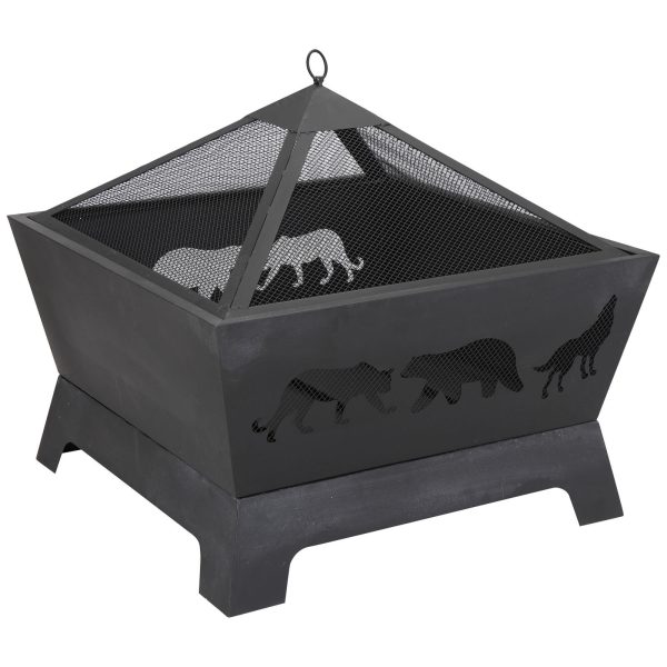 ZENSTYLE Barrone Fire Pit Outdoor Patio Stove Firepit Brazier Fireplace