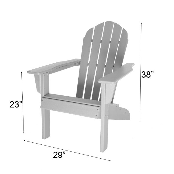 Zenvida Matanzas Adirondack Chair Resin Outdoor Patio Furniture