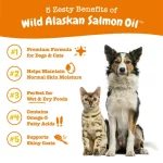 Zesty Paws Pure Wild Alaskan Salmon Oil for Cats and Dogs, 32 Fl. Oz.