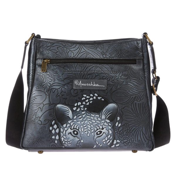 Anuschka Tooled Embossed Leather Crossbody with Adjustable Strap