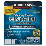 Kirkland Signature Hair Regrowth Treatment Extra Strength for Men, 5% Minoxidil Topical Solution, 2 fl oz, 6-pack