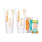 Thinkbaby Sunscreen Lotion SPF 50, 6 fl oz Duo and Sunscreen Stick SPF 30, 0.64 oz