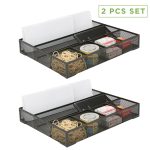 Mind Reader 2-Piece Mesh Deep Drawer Desk Organizer