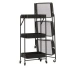Origami 3-Tier Rolling Foldable Cart - Set of 2