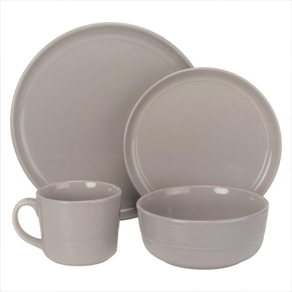 10 Strawberry Street Double Line 16-Piece Dinnerware Set
