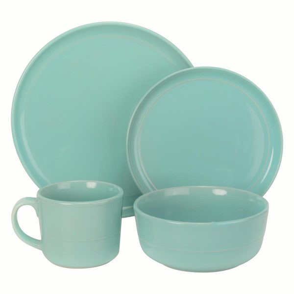 10 Strawberry Street Double Line 16-Piece Dinnerware Set