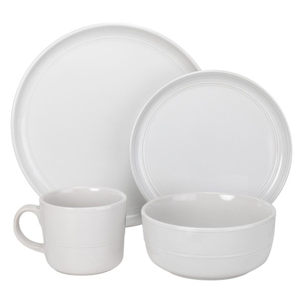 10 Strawberry Street Double Line 16-Piece Dinnerware Set