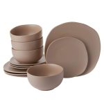 august & leo 12-piece Porcelain Dinnerware Set